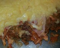 Bife à parmegiana com purê de batata