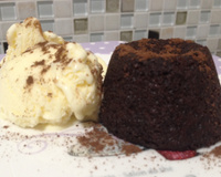 Petit gâteau de creme de avelã perfeito