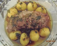 Picanha de forno com batatas