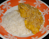 Frango ao molho de abóbora cabocha e requeijão