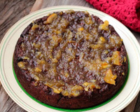 Bolo de Natal com frutas secas e geleia de laranja