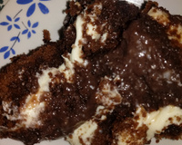 Bolo de travessa de brigadeiro e leite ninho