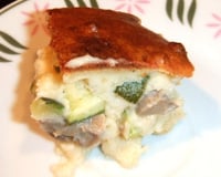 Torta de abobrinha com queijos e cogumelos