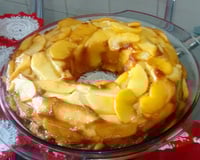 Torta invertida de banana ou maçã