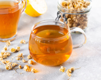 Água saborizada com camomila