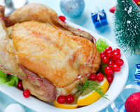 Frango assado ao suco de laranja