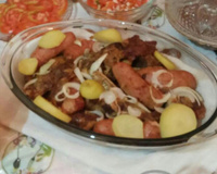 Costela com linguiça na panela de pressão