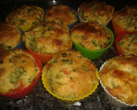 Muffin de espinafre e queijo feta