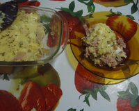 Arroz com presunto e requeijão cremoso