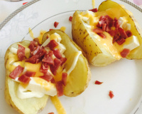 Batata recheada de micro-ondas