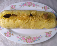 Rocambole de mandioca com calabresa