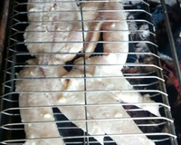 Tilápia simples assada na brasa