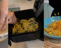 Depois de muitas tentativas, fiz a receita perfeita de batata palha SEM FRITURA: a batatinha fica muito crocante