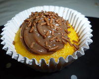 Cupcake de cenoura com chocolate