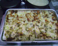 Lasanha com massa de pastel