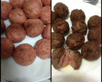 Almôndegas recheadas