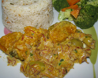 Carne Seca com Abóbora e Creme de Leite