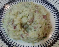 Risoto de abobrinha com linguiça defumada