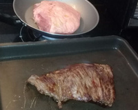 Churrasco de fogão (Fraldinha na frigideira)