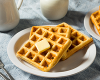 Eu fiz esse waffle clássico do TudoGostoso e nunca mais quis outra receita de café da manhã, é bem prático e não tem erro