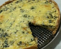 Quiche de espinafre e mussarela