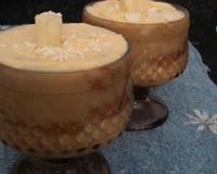 Pavê de mousse de maracujá e brigadeiro branco