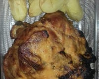 Pernil assado com batata