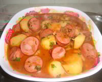 Linguiça calabresa com batata