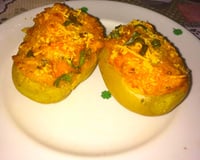 Batata recheada vegetariana (ovolacto)