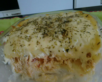 Batata com frango no forno