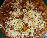 Macarrão com carne moída