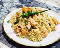 Risoto de camarão