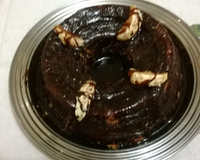 Bolo de Mexerica com Calda de Chocolate