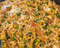 Massa de torta com sobras de arroz