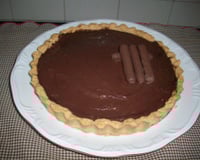 Quiche de doce de banana e chocolate