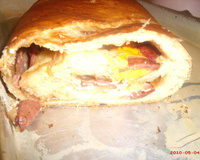 Pão de calabresa 4 estágios