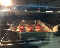 Mini pizza sem glúten com farinha zaya (farinha de mandioca)