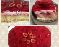 Bolo gelatinado de morango