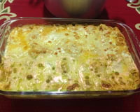 Lasanha com frango ao molho branco