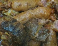 Costela na pressão com lingüiça