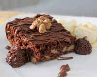 Brownie de creme de avelã com nozes