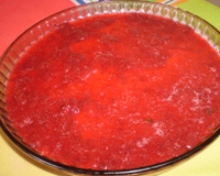 Sobremesa refrescante de morangos da Lú