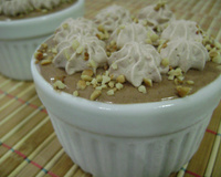 Parfait gelado de chocolate e castanha