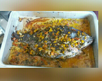 Peixe assado à moda pantaneira