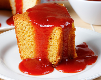 O melhor bolo de fubá com calda de goiabada que eu já experimentei foi feito pela minha avó: esse truque muda tudo