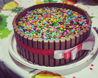 Bolo de Kit Kat à minha moda