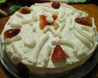 Bolo recheado de morango