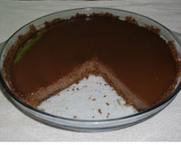 Quiche de doce de banana e chocolate