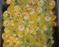 Filé de peixe ao molho e camarão