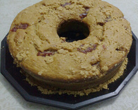 Bolo de paçoquinha e biscoito maizena